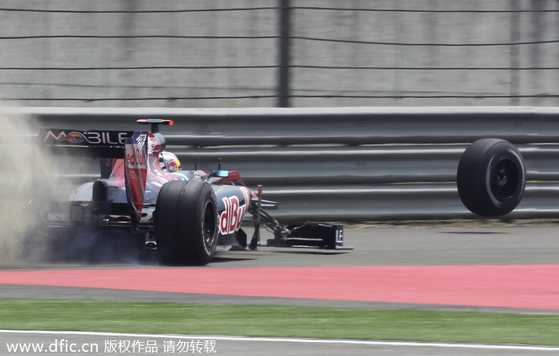 Thrills and spills at Chinese Grand Prix