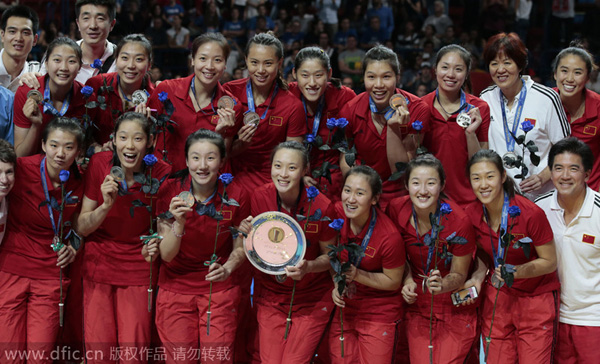 China wins second place in women's volleyball tournament