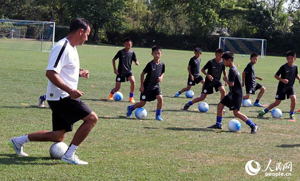 German training style vs. youth football players from China