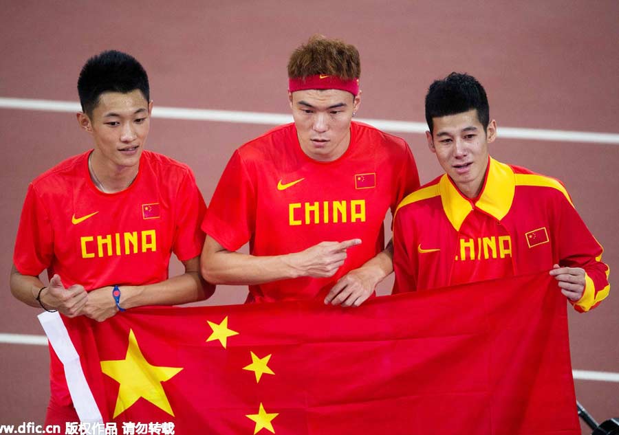 Chinese long jumpers leap to history