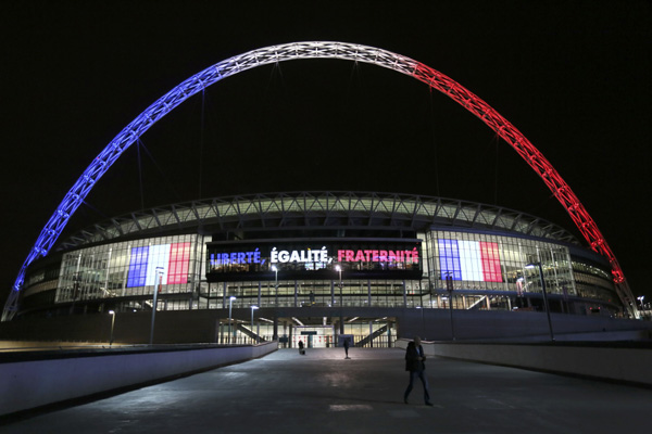 England beat France on night of solidarity at Wembley