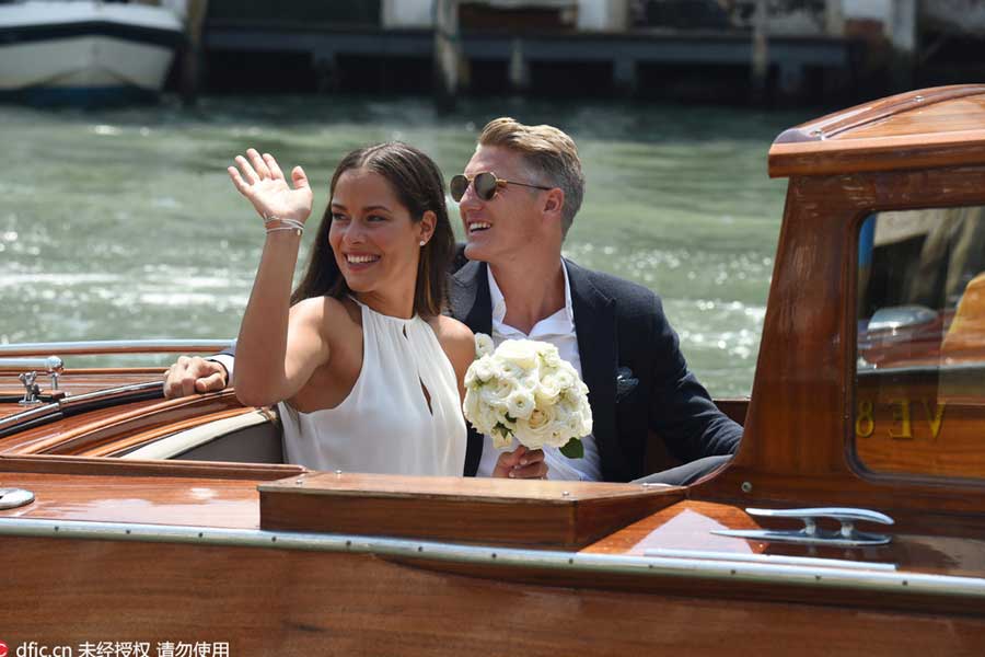 Ana Ivanovic and Bastian Schweinsteiger tie the knot in Venice