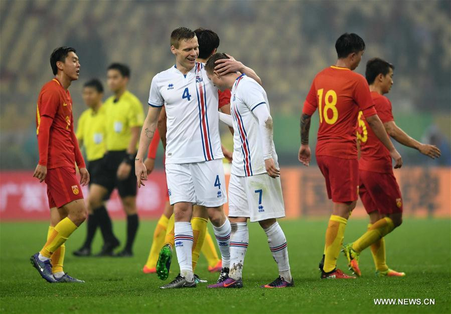 Iceland wins China 2-0 at China Cup Int'l Football Championship