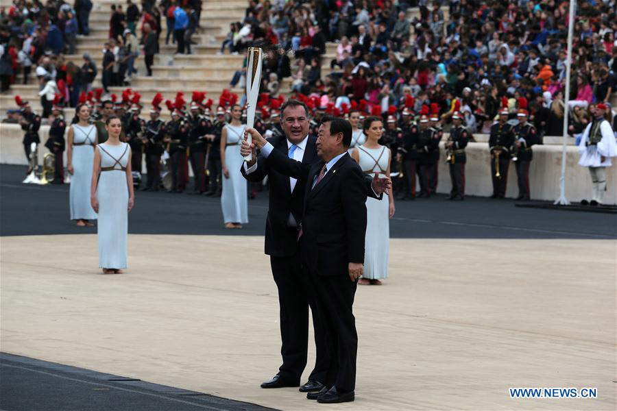 Greece hands over Olympic Flame to PyeongChang 2018 Winter Games organizers