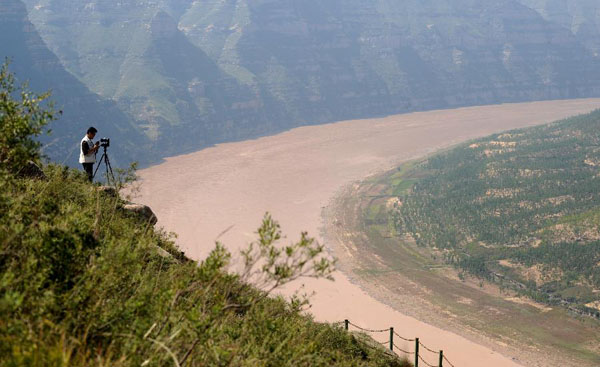 Scene of Yellow River turning