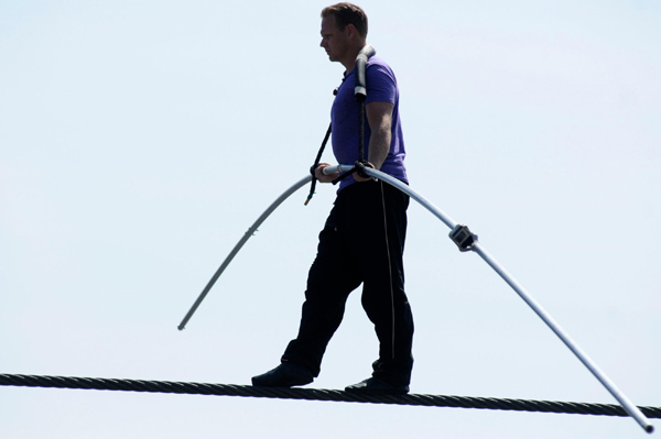 Wire walk in Niagara Falls