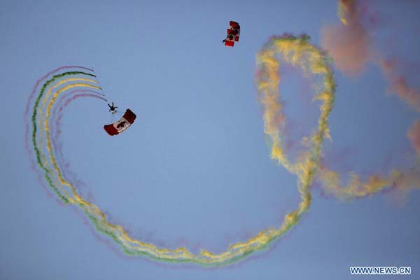 RCMP feast tourists with performances at Sunset Ceremonies in Canada