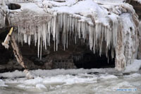 Scenery of ice flowers in Ukraine