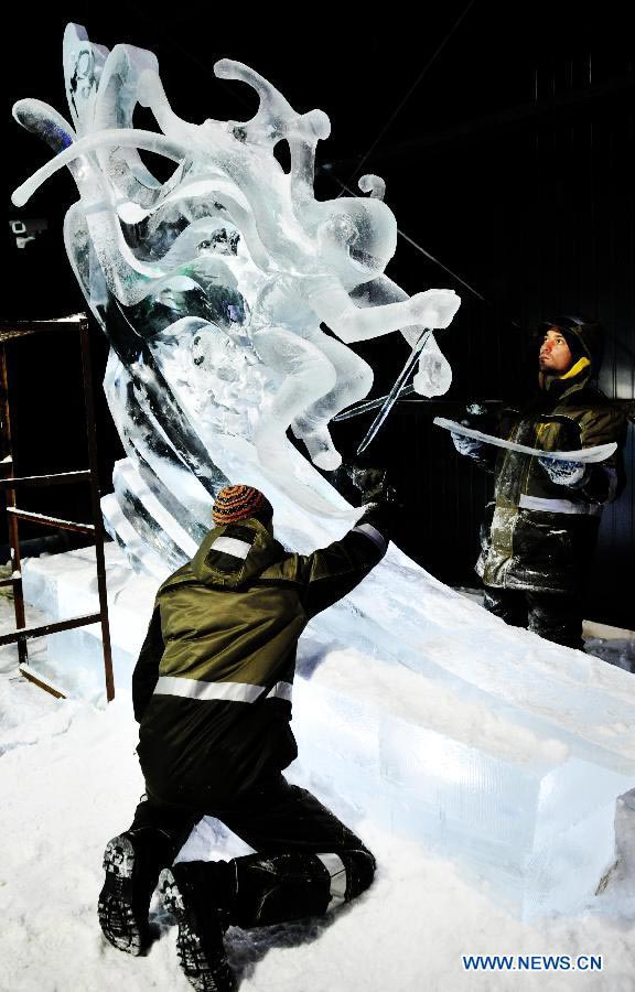 China Harbin Int'l Ice Sculpting Contest kicks off