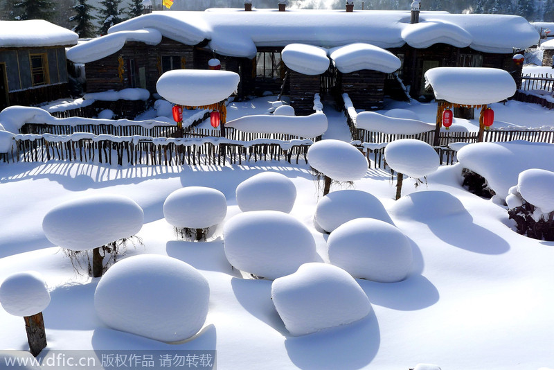 China’s beautiful snow scenes