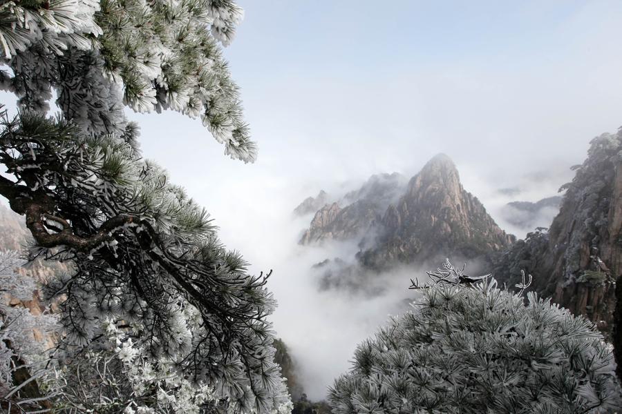 Snow scenery of Huangshan Mountain