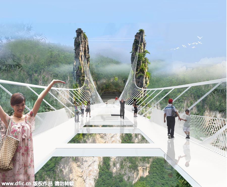 World's longest and highest glass bridge to open in China