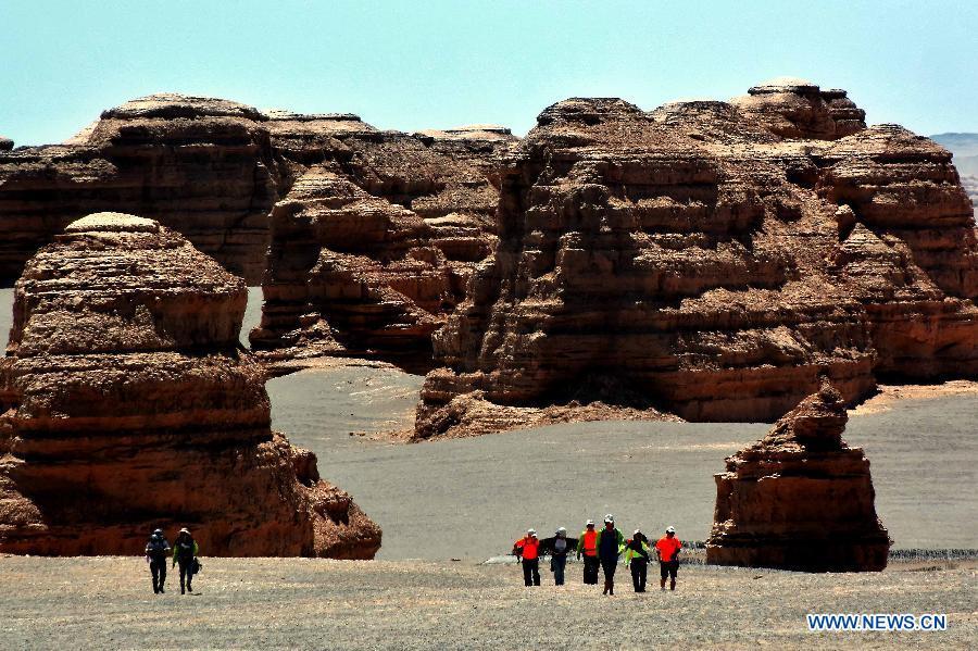 Yardang landforms at Dunhuang Yardang National Geopark