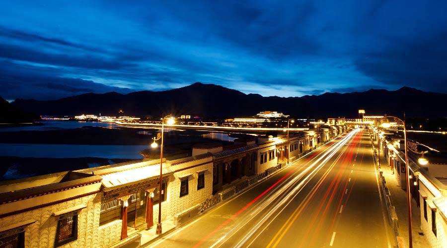 Night view of Lhasa, Tibet