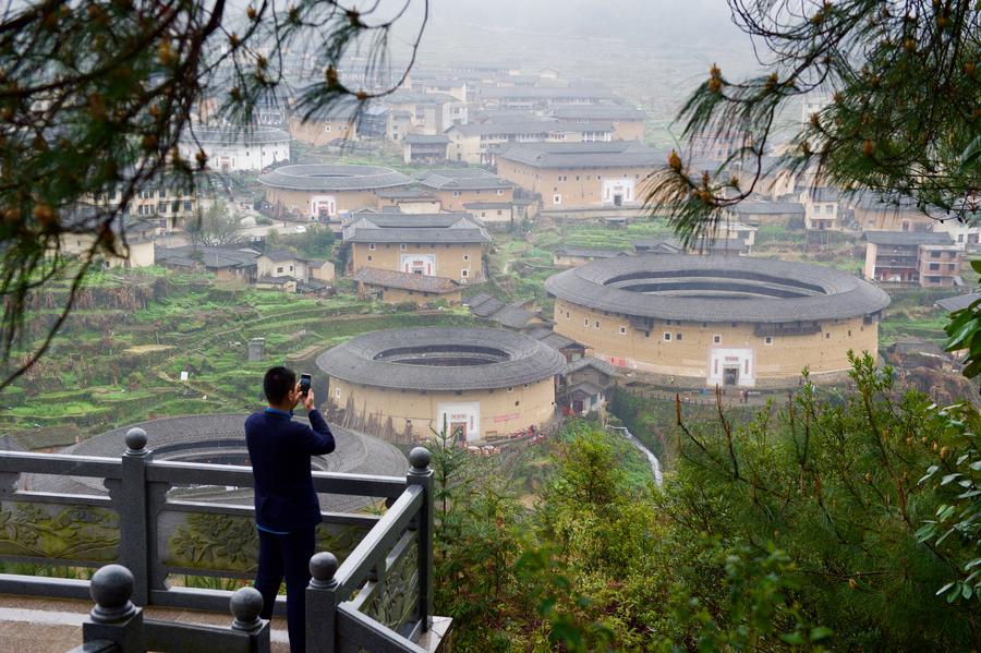 Spring view of Fujian Tulou in SE China