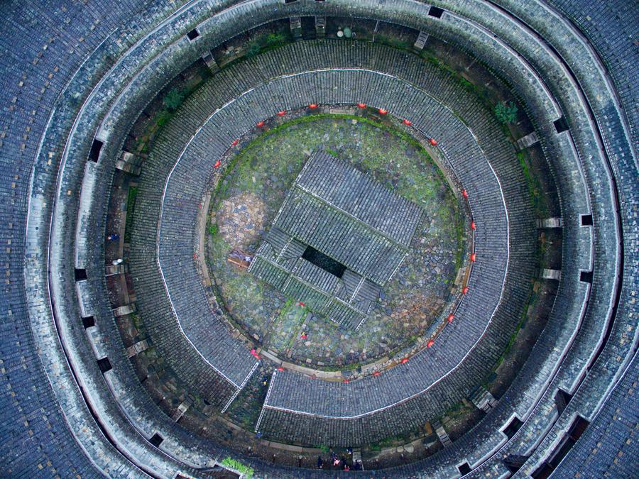 Spring view of Fujian Tulou in SE China