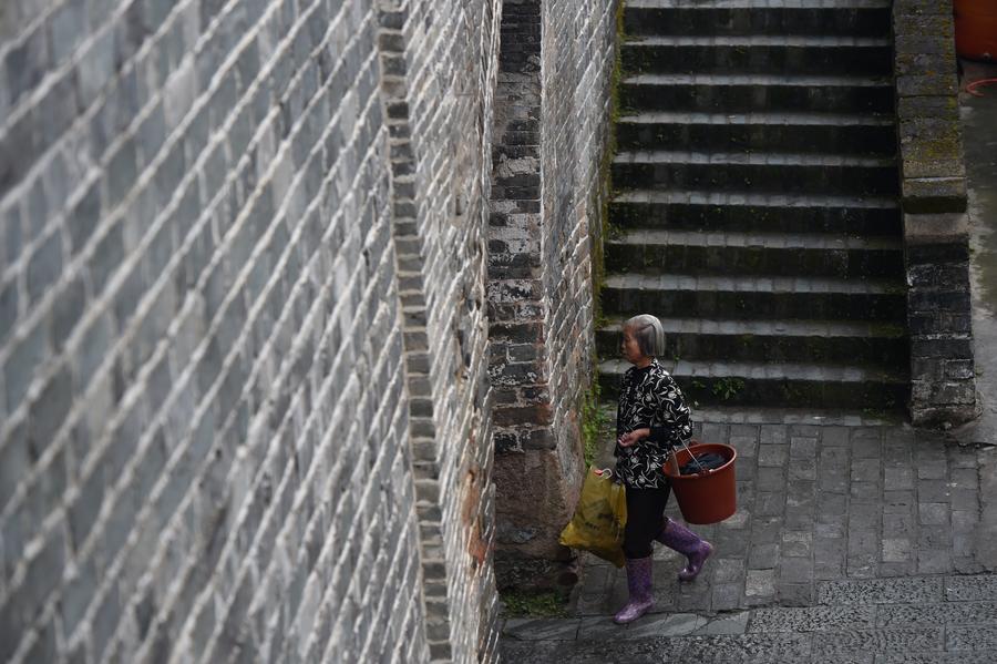 Ancient wall in Changting county, SE China's Fujian