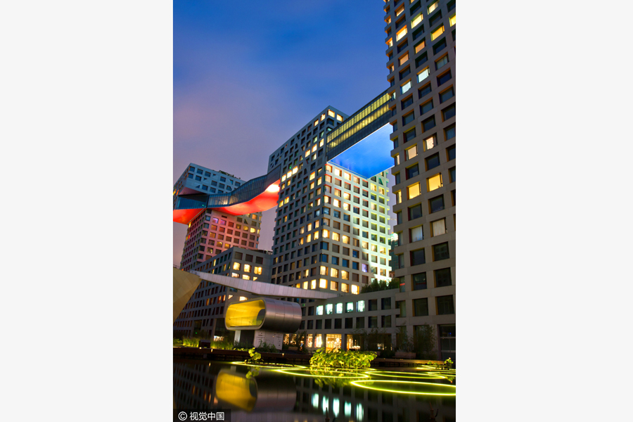 Night view of Modern Moma Beijing