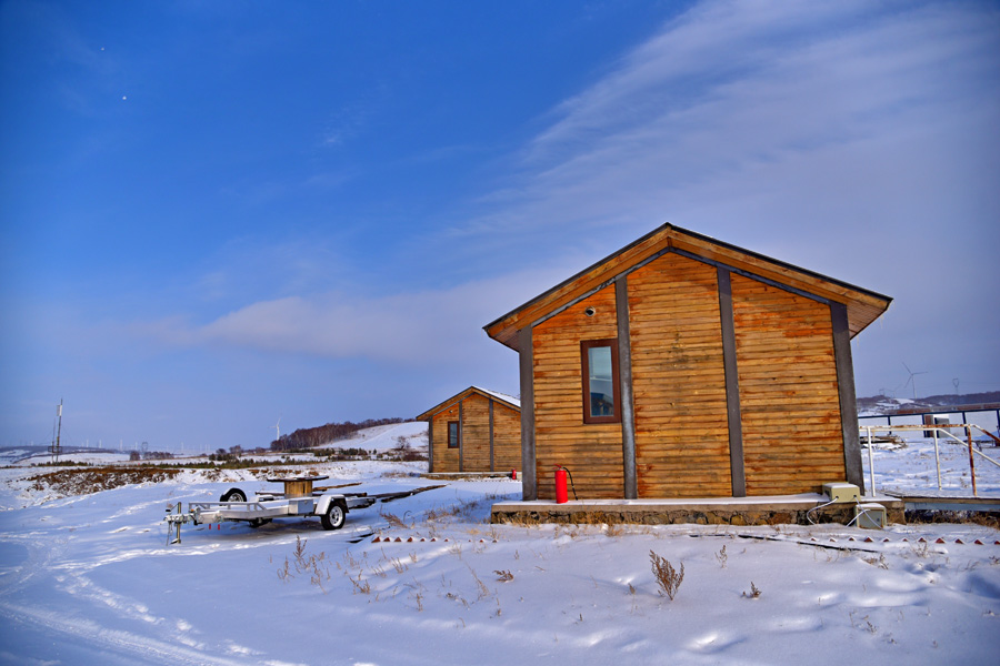 Breathtaking scenery of Bashang Grassland in winter