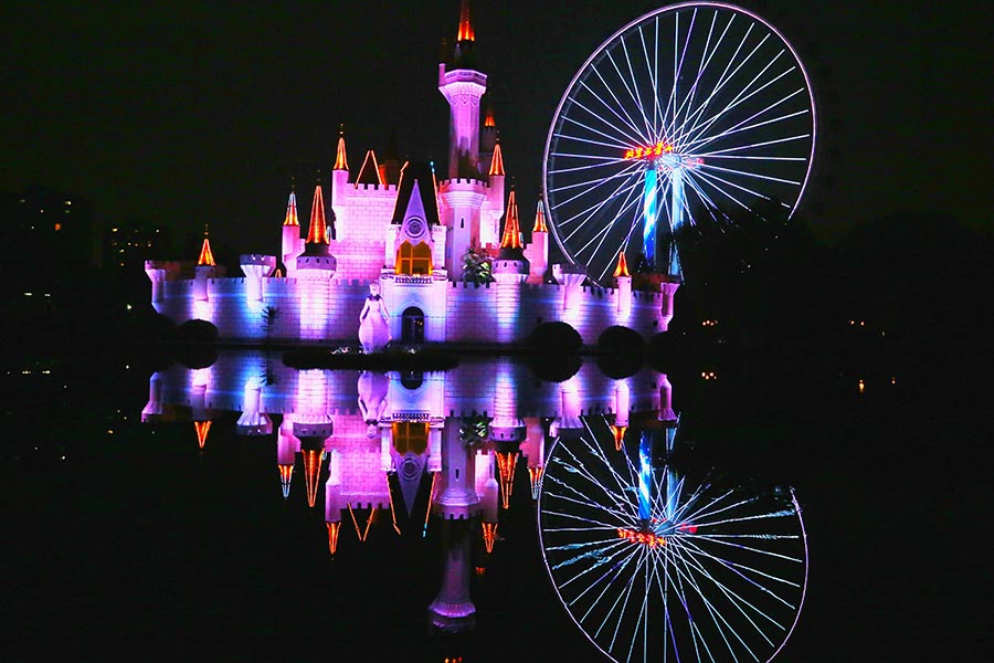 Carnival on at Shijingshan Amusement Park