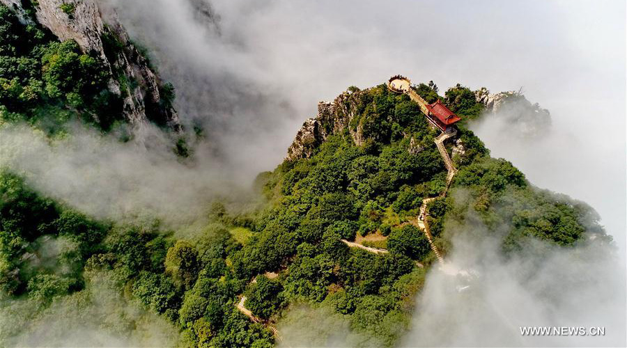 View of Wulao Peak in N China's Shanxi