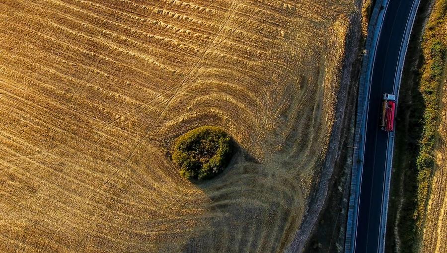 Golden autumn scene in Jiangbulake scenic area