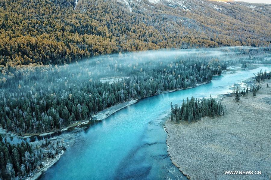 Autumn scenery of Kanas scenic area in China's Xinjiang