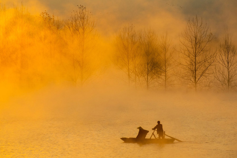 Golden paradise scenery in Central China