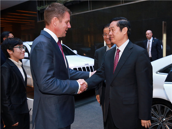 Liu Qibao meets with Premier of New South Wales