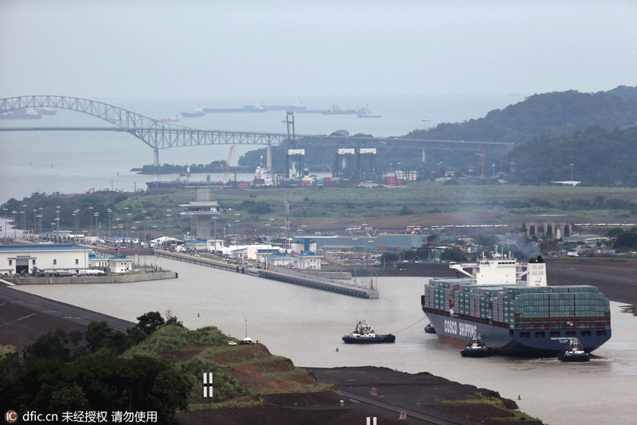 Expanded Panama Canal opens with Chinese ship making first passage