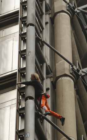 'Spiderman' joins G20 protestors in London