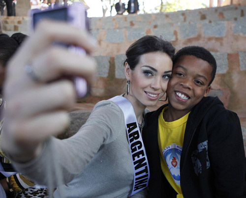 Miss Universe contestants in Sao Paulo