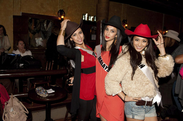 Miss Universe contestants in Sao Paulo