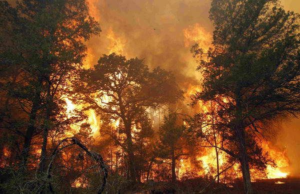 2 dead in Texas wildfires, homes destroyed