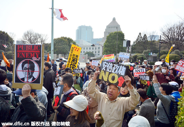 Over 10,000 take to streets in Tokyo to say No to PM Abe