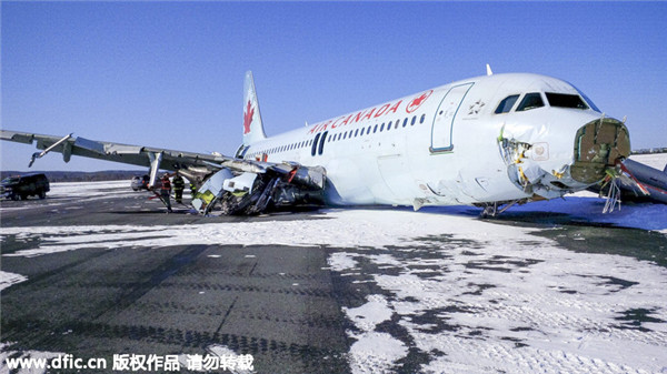 Air Canada flight crash lands, no serious injuries