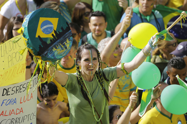 Protests across Brazil seek ouster of president