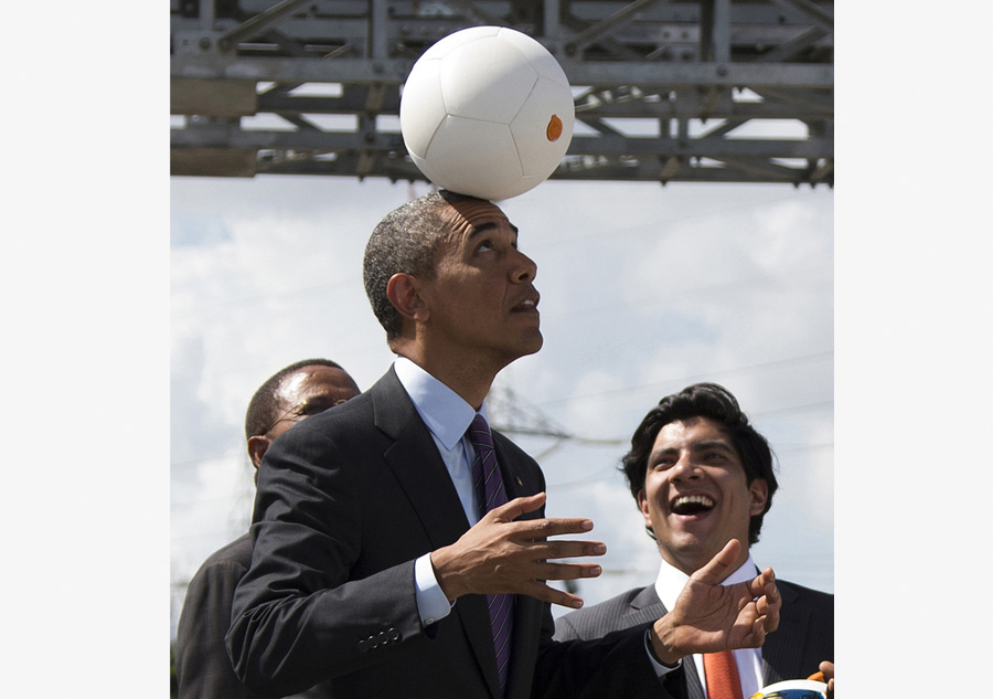 Politicians put best soccer feet forward