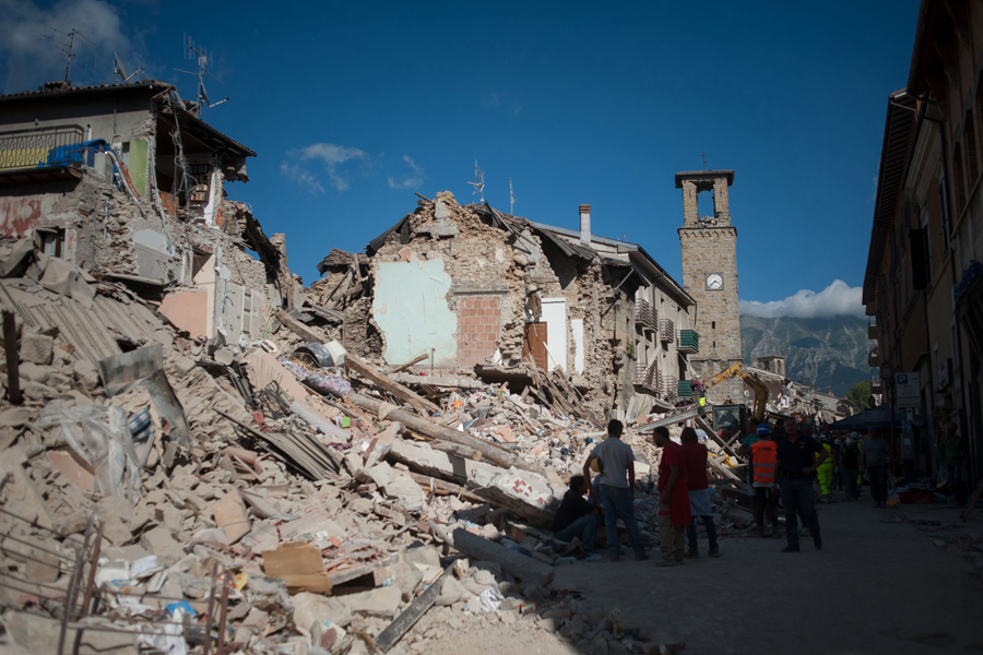 Historical towns before and after Italy's earthquake