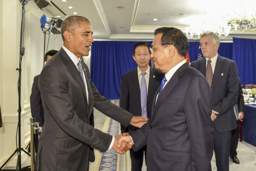 Chinese premier meets US president in New York