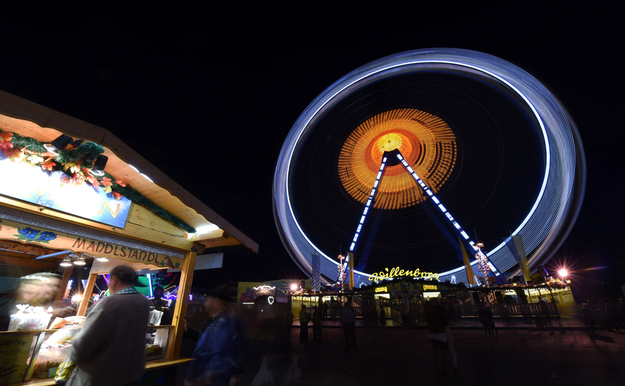 Dancing and drinking during 2016 Munich Oktoberfest