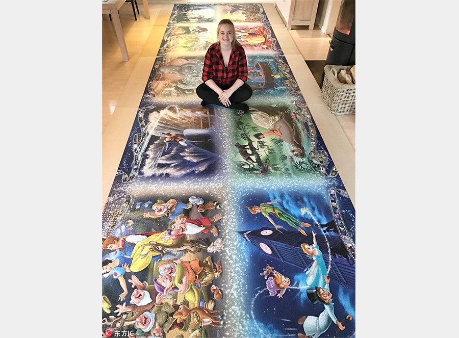 Disney fan completes 40,000-piece jigsaw in 460 hours