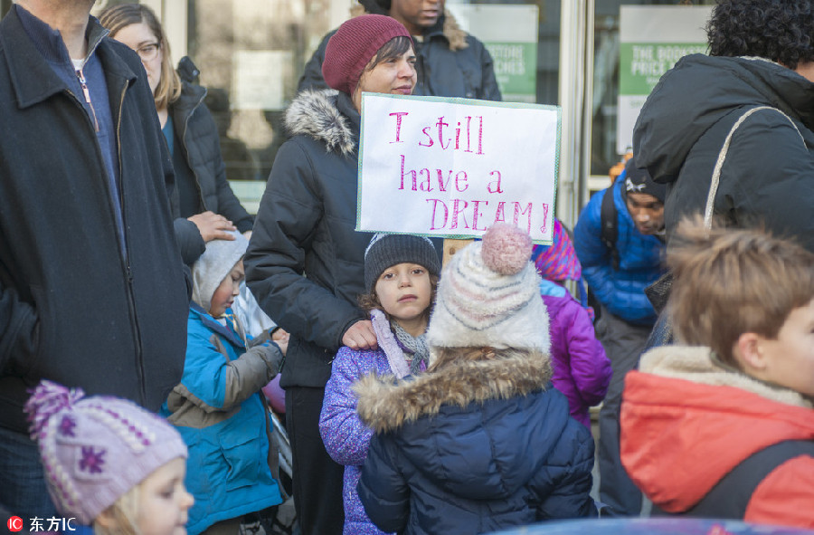 People march to commemorate Martin Luther King