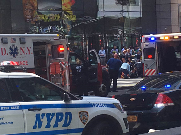 Car slams into Times Square pedestrians, killing one, injuring others