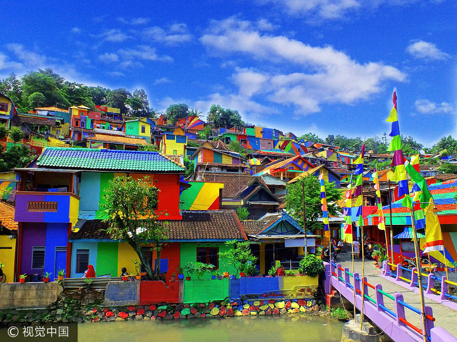 Rainbow village in Indonesia becomes social media hit