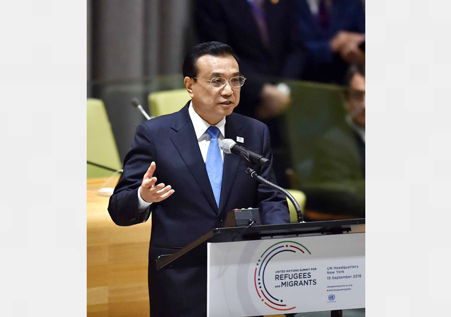 Premier Li's tight-scheduled day 1 at UN